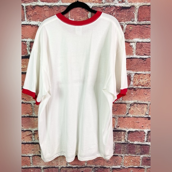 Vintage Delta Sigma Theta White Red Ringer Tee 2XL - Picture 3 of 4